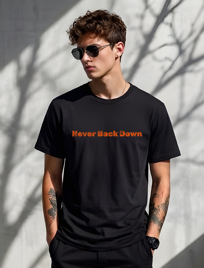 Warrior Spirit Trishul Graphic Black T-Shirt for Men