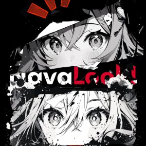 Navalook anime graphic oversized t-shirt for girls white streetwear