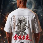 Premium White Dragon Streetwear T-shirt by NAVALOOK