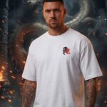 Premium White Dragon Streetwear T-shirt by NAVALOOK